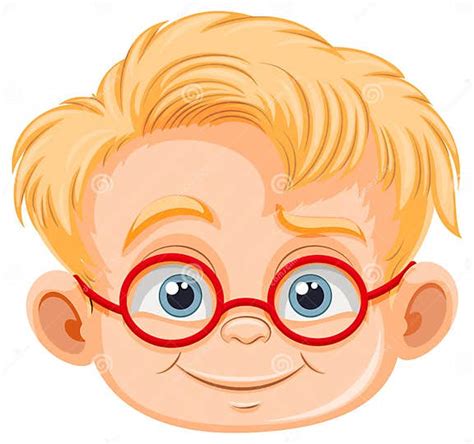 Cute Nerdy Boy Cartoon Character Stock Vector Illustration Of