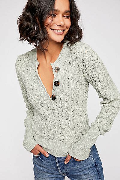 Free People Sweater Henley Top All My Friends