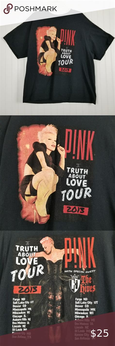 Pink Truth About Love Tour 2013 2xl Band Tshirt Pink Truth About Love