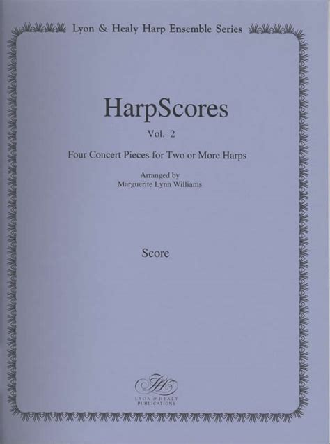 Harp Sheet Music Harpscores Vol 2 Score 2 Harps By Williams M