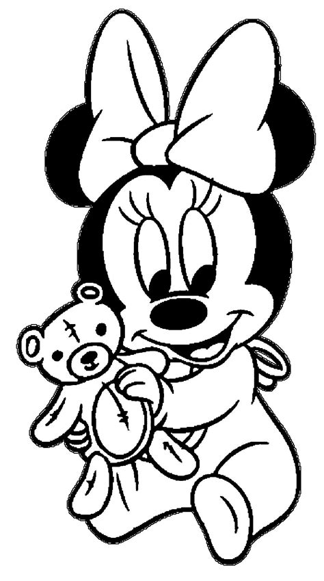 Minnie Baby Coloring Pages 2 By Sean Tekeningen Disney Figuren