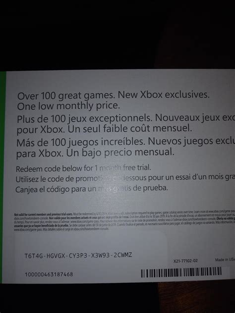 1 month free trial game pass : xbox
