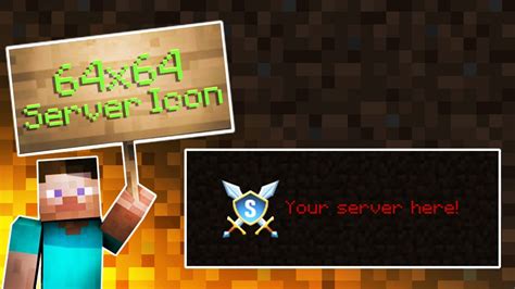 Minecraft Server Icon Template Swords And Shield 64x64 Youtube
