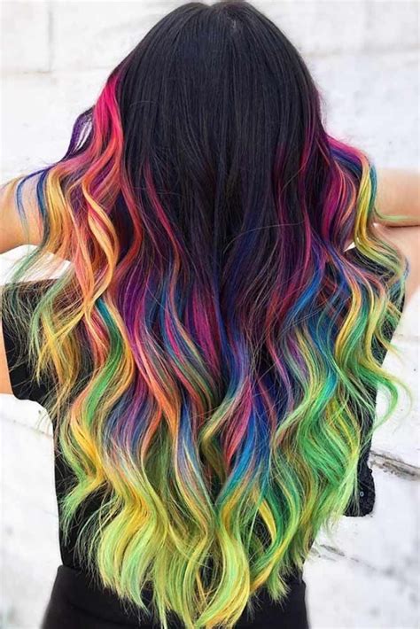 55 Fabulous Rainbow Hair Color Ideas LoveHairStyles Com Color