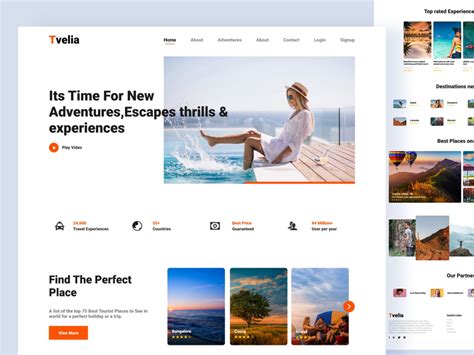 Tvelia Free Figma Website Template For Travel Agencies Uplabs