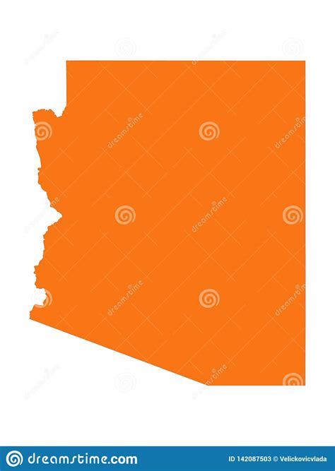 Arizona Map Us State In The Southwestern Region Of The United