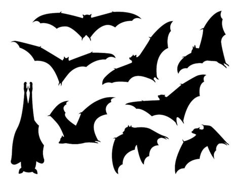 Halloween Bats Svg Dxf Pack Digital Download Halloween Bat Etsy