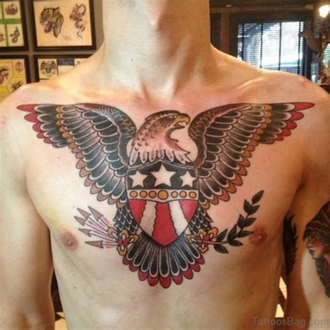 60 Graceful Eagle Tattoos On Chest