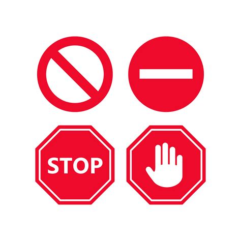 Stop sign icon set 1233302 Vector Art at Vecteezy