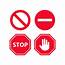 Stop Sign Icon Set 1233302 Vector Art At Vecteezy