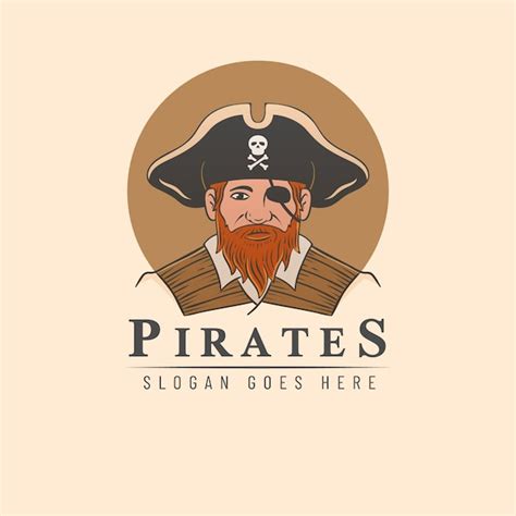 Free Vector Pirate Logo Template Design