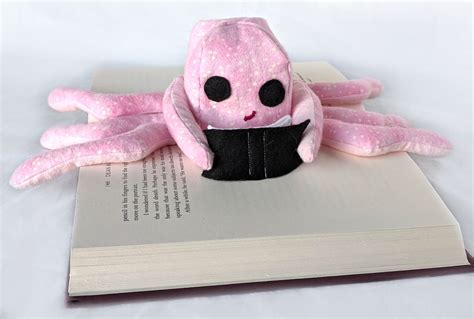pink octopus bookmark buddy etsy