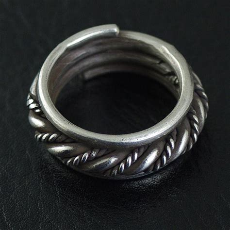 Japan Gothic Jewelry Unisex Chiang Mai Hand Crafted Pure Silver Three