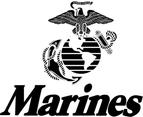 Us Marines Logo Black And White Clip Art Library