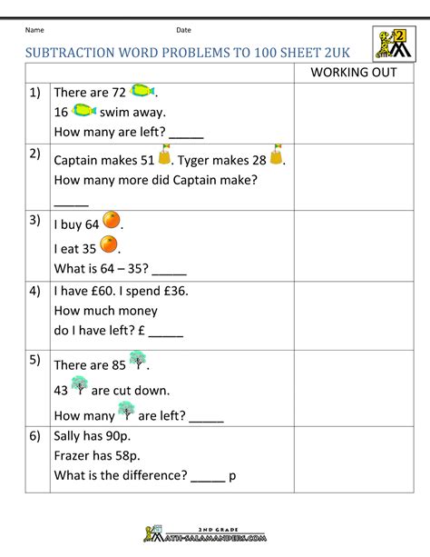 We did not find results for: Subtraction Word Problems 2nd Grade