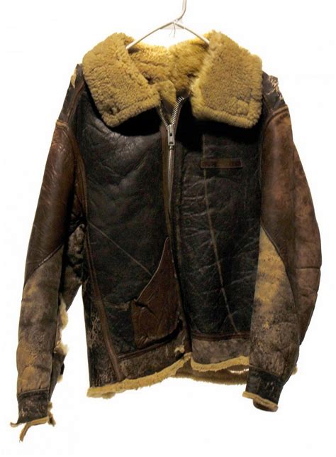 Lot Wwii Us Army Air Forces Fur Lined Leather Flight Jacket