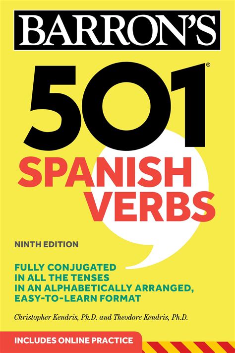 501 Spanish Verbs Book By Christopher Kendris Theodore Kendris