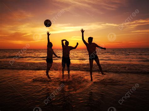 รูปพื้นหลังพระอาทิตย์ตกฟุตบอลชายหาดภาพเงา พื้นหลัง ชายหาด ฟุตบอล ภาพเงาภาพพื้นหลังสำหรับการ