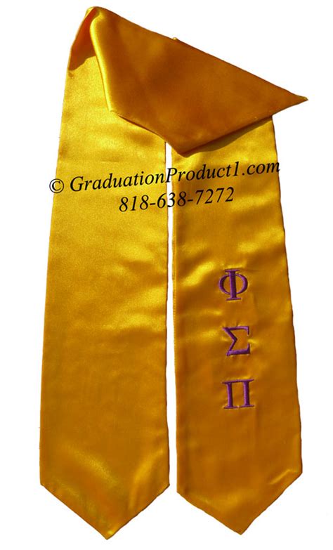 Phi Sigma Pi Greek Gold Graduation Stole And Sashes From