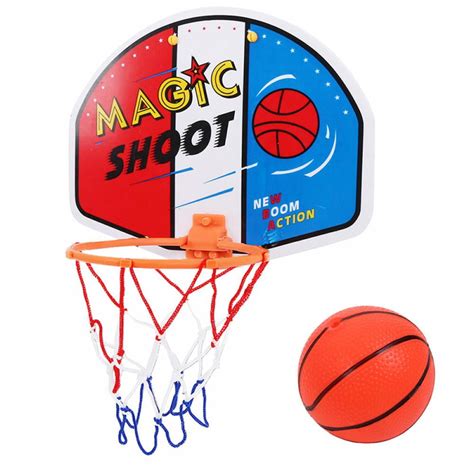 Indoor Mini Basketball Hoop Set Over The Door Plastic Toy Backboard1 Balls And Ball Pump