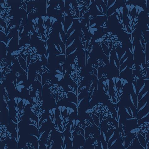 Dark Blue Floral Pattern 22946556 Vector Art At Vecteezy