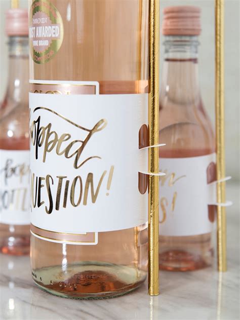 Your vinyl labels will be perfect, no need to hold your breath. OOMMGG. These DIY Wine Favor, Straw Holder Labels Are To ...