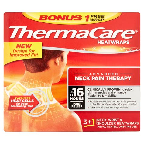 Thermacare Advanced Neck Pain Therapy 3 Count 1 Bonus Heatwraps Up