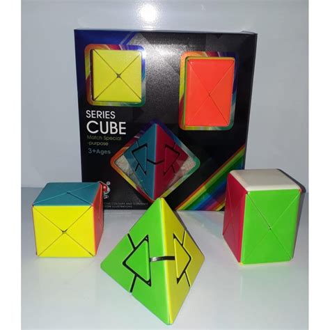 Kit 3 Cubo Magico Series Cube Match Special Porpose Cubo Mania Puzzle