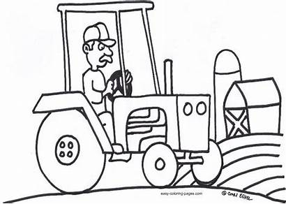 Tractor Coloring Pages John Easy Deere Drawing
