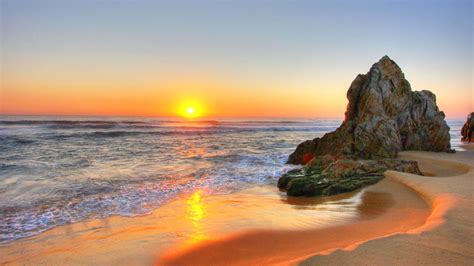 Beach Sunset Hd Wallpapers Beautiful Desktop Widescreen