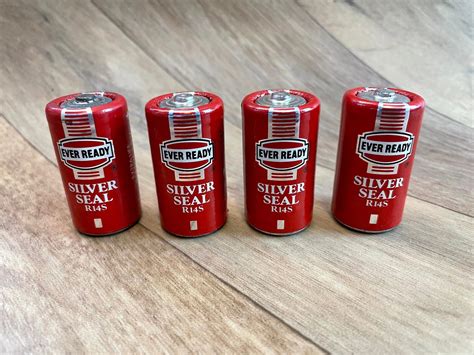 4 Vintage Ever Ready Silver Seal R14s Battery Discharged Prop Etsy