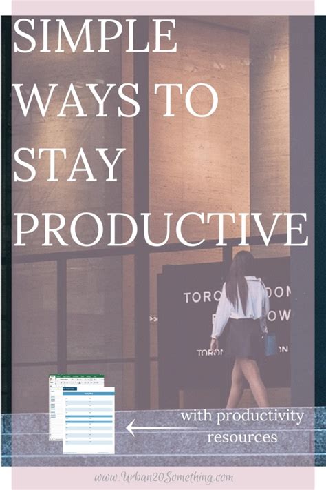 simple ways to stay productive urban 20 something