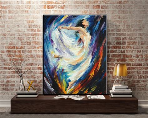 High Skill Hand Painted Modern Abstract Palette Knife Sexy Lady Nude