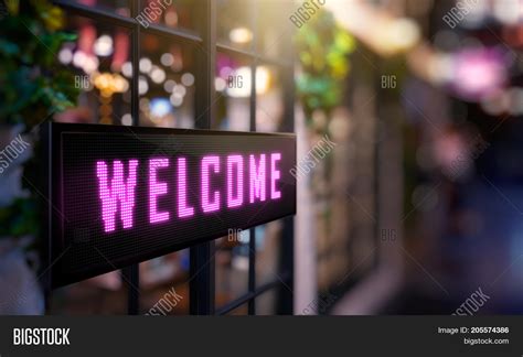 Led Display Welcome Image And Photo Free Trial Bigstock
