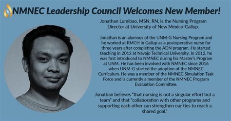 Announcing New Nmnec Leadership Council Member Nmnec