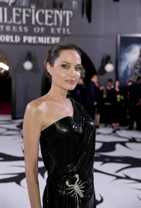 Angelina Jolie In A Black Dress Maleficent Mistress Of Evil