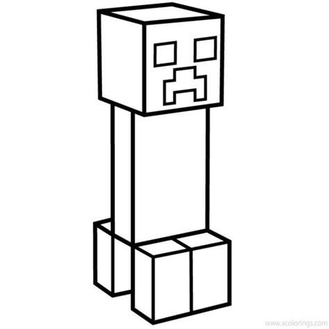 Creeper Mob Coloring Pages XColorings