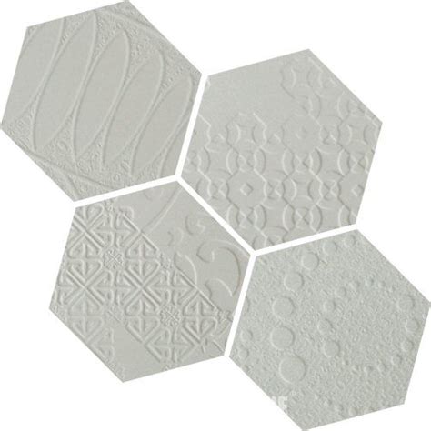 Durastone 3d Relief Hexagon 150x130 Mosaic Ash Grey Mixed Pattern