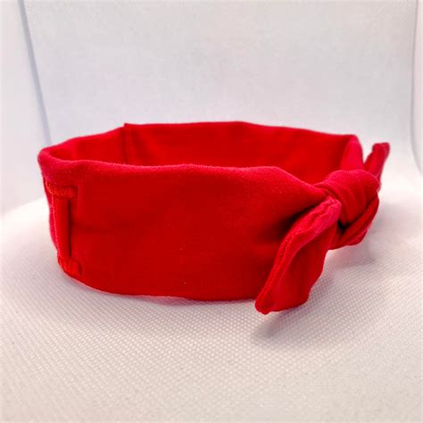 Hearing Aid Friendly Headband Tie Bow Red Etsy