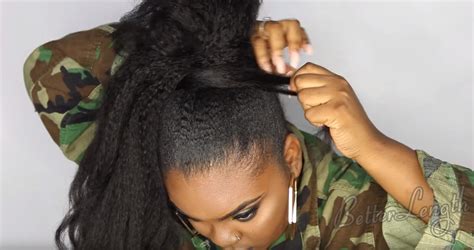 The same goes for braids on your natural hair. How to Do A Rihanna Inspired Loose High Ponytail on Short ...