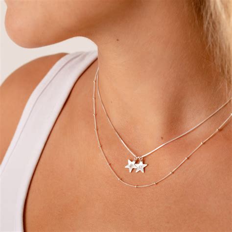 Personalised Silver Stars Necklace Set Jenny Grace Jewelleryjenny