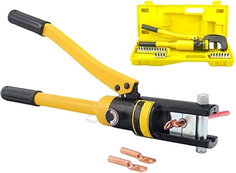 Hydraulic Crimping Tool Kit Electric Cable Wire 10 400mm Ratchet Crimper 16 Tons Hydraulic