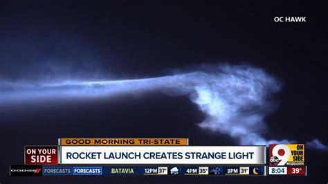 Spacex Rocket Launch Creates Strange Light Over California Youtube