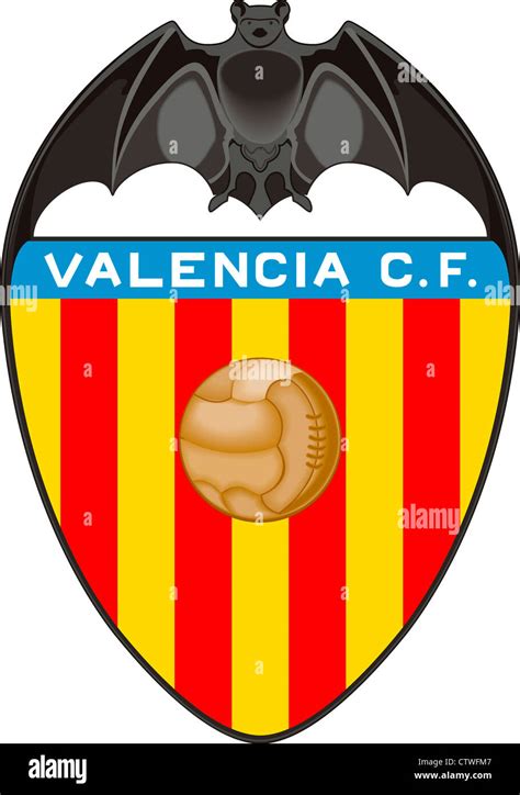 Logo Of Spanish Football Team Valencia Cf Stock Photo Alamy
