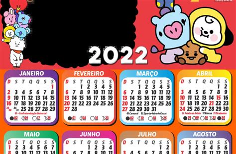 Calendario Enero 2021 Ver Bt21 Calendario Calendario Enero Caratulas De