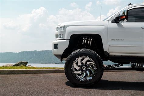 White Chevy Silverado On Fuel Offroad Wheels Gets A Great Lift Kit
