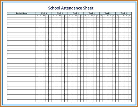 attendance sheet template authorizationlettersorg