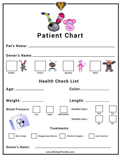Play Doctor Checklist Printable