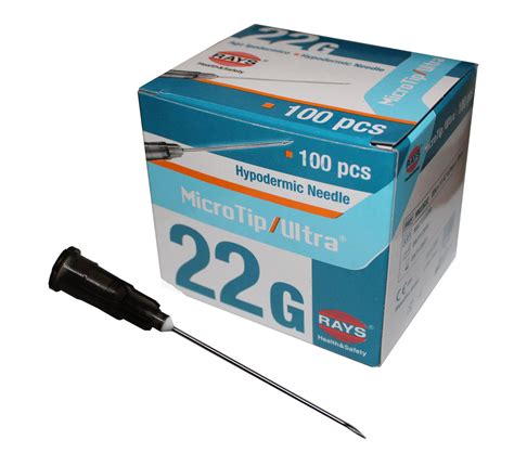 22g Hypodermic Needle 07mm X 32mm Black 22g X 1 14 Inch Rays M