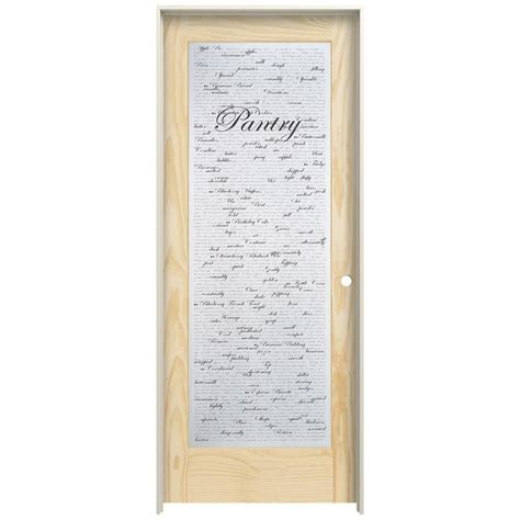 We are remodeling our kitchen. JELD-WEN 1501 Recipe Pantry Unfinished Frosted Glass Wood ...